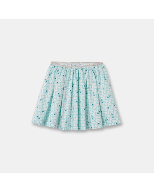 Jupe ballerine imprimée vertes fille