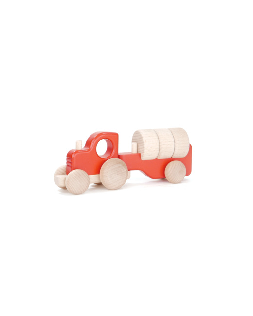 Jouet en bois - Tracteur avec blocs