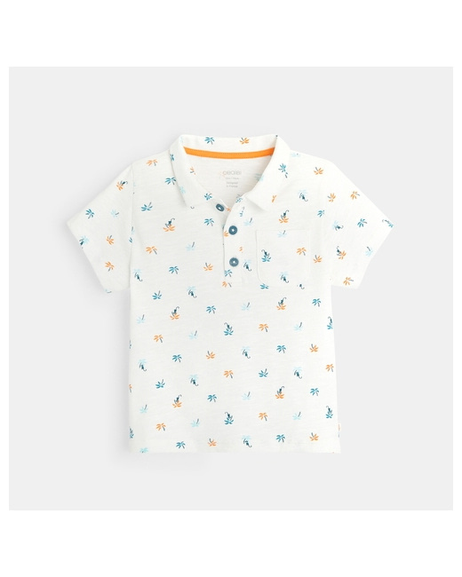Polo jersey imprimé palmiers