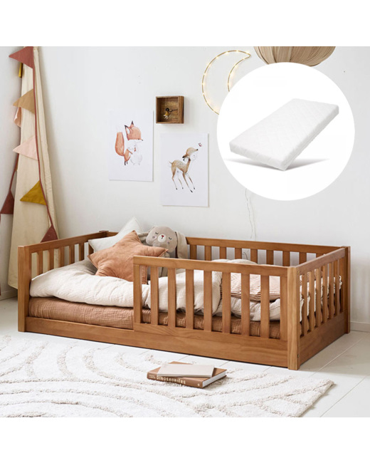 Lit Montessori au sol avec matelas Nid