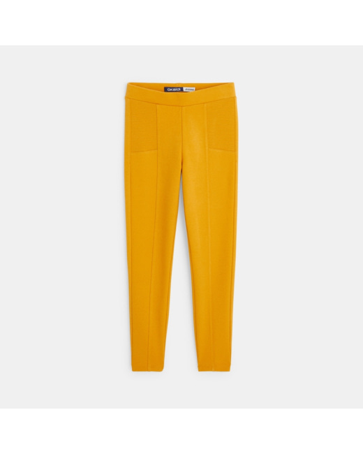 Leggings en jersey milano uni jaune fille