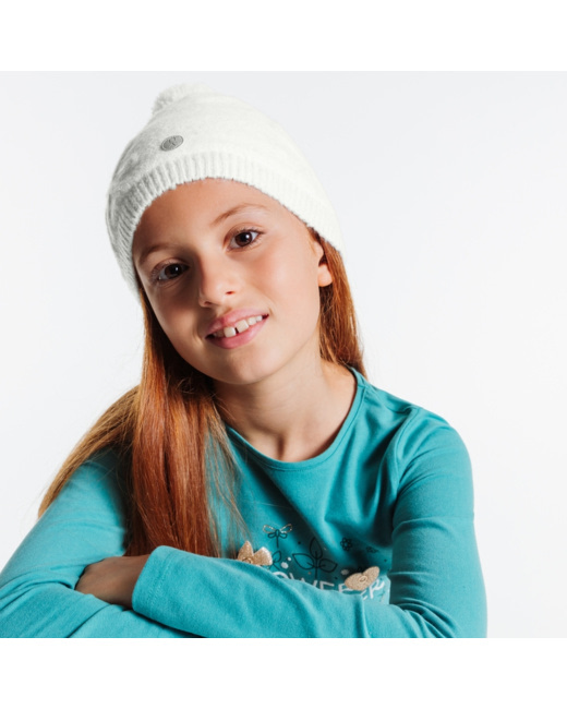 Bonnet + snood coordonnés beige fille