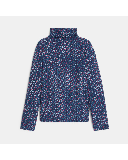 T-shirt col montant imprimé