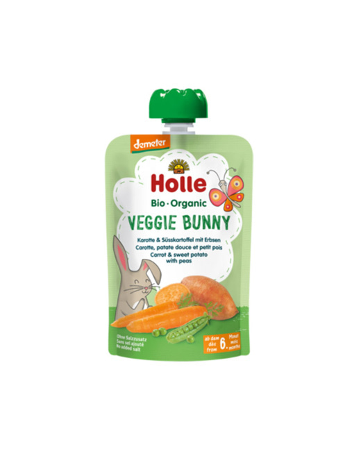 Veggie Bunny - Gourde carotte, patate douce et petit pois