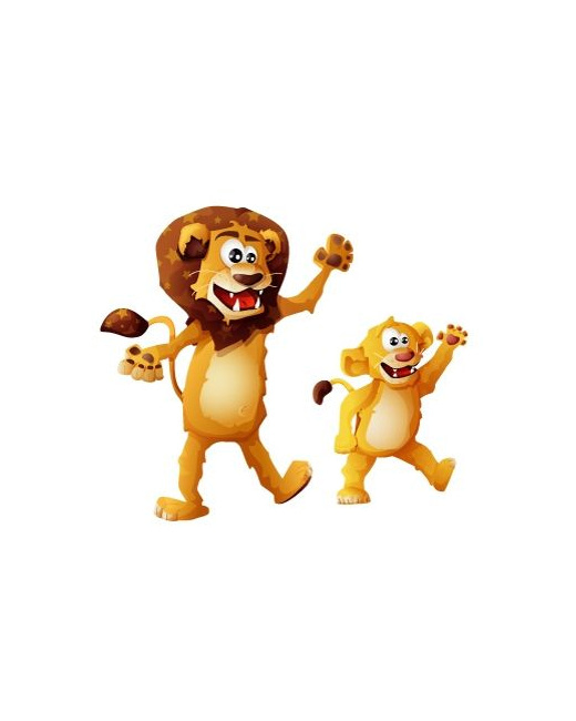 Stickers Lion et lionceau