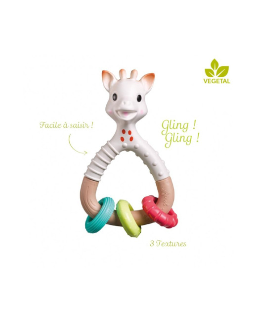 Hochet Natur'rings So'pure Sophie la girafe