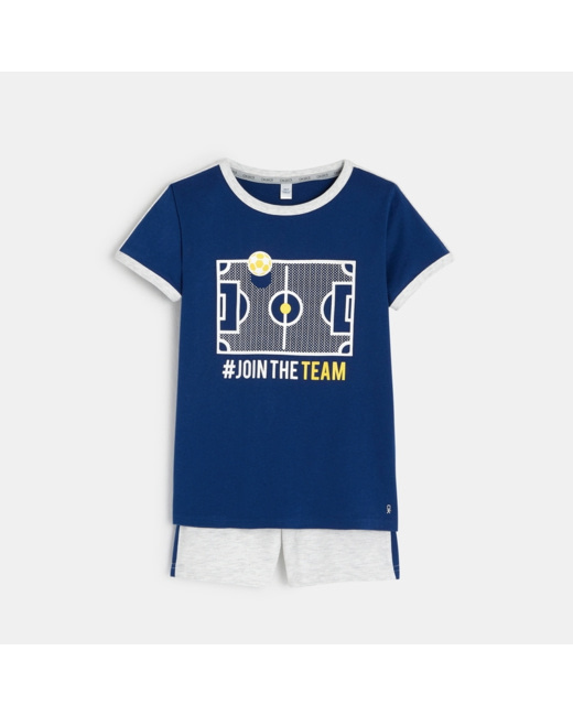 Pyjama short 2 pièces bleu garçon