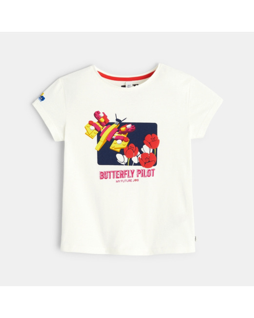 T-shirt à motif LEGO® blanc fille