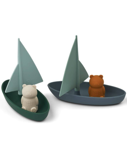 Jouets de bain silicone 2 bateaux Ensley