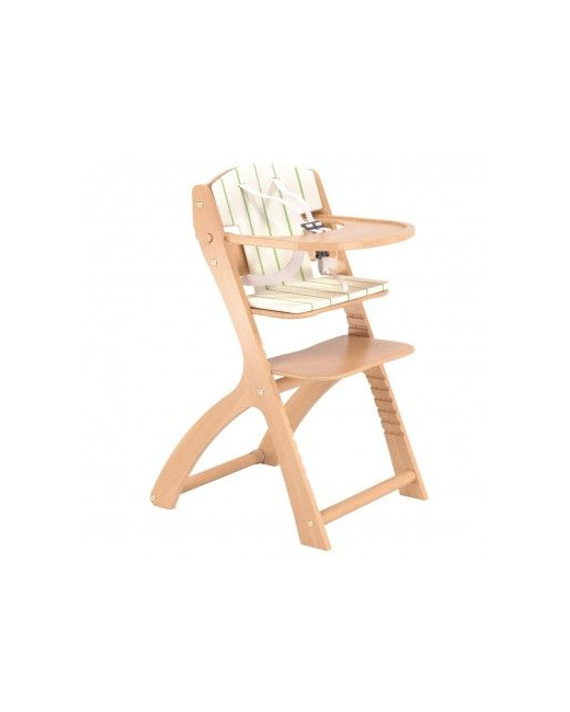 Chaise haute évolutive avec coussin