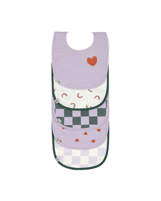 Lot de 5 bavoirs éponge Happy Rascals