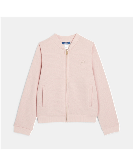 Teddy zippé irisé rose fille