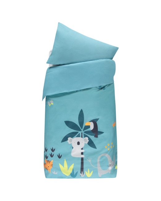 Parure de lit avec housse de couette et taie d'oreiller Crazy jungle