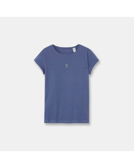 T-shirt basique violet fille