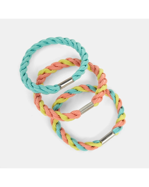 Elastiques twistés (lot de 3) jaune fille