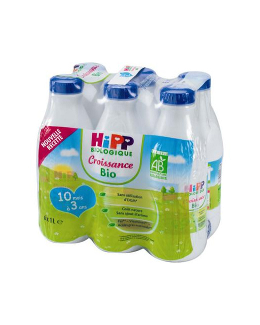 Lait 3 COMBIOTIC® Croissance - 6 bouteilles x 1L - 10 mois HIPP