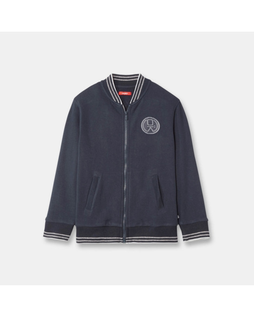 Sweat-shirt teddy bleu garçon