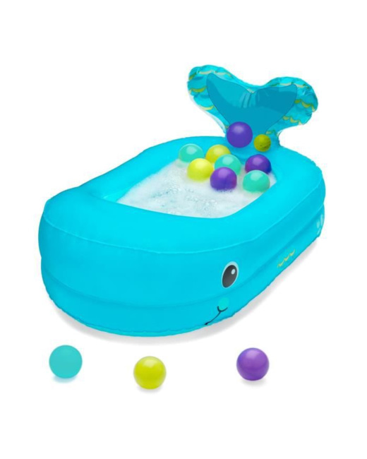 Baignoire gonflable baleine avec balles de jeu