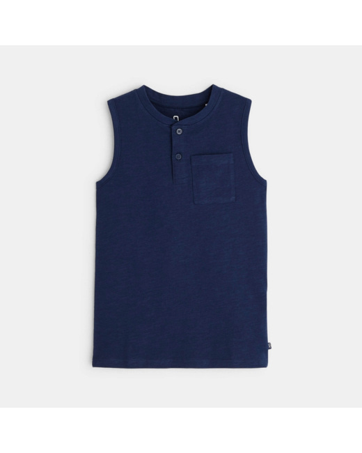 Débardeur en jersey flammé bleu garçon