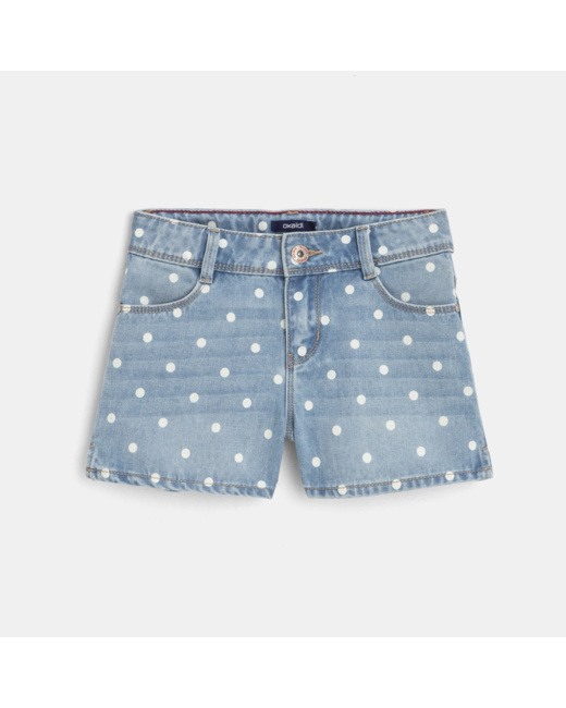 Short en jean bleu fille