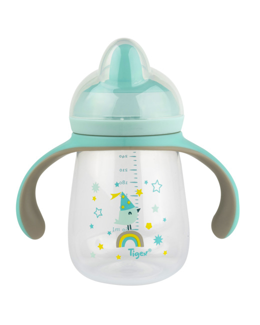 Tasse anti-fuite embout bec souple 260ml avec poignées