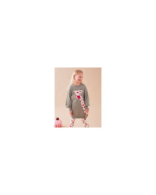 Robe en tricot cachemire avec une girafe