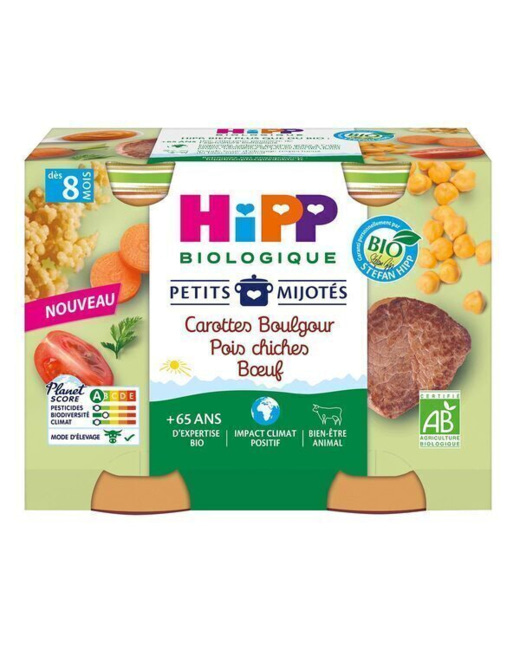 Carottes boulgour pois chiches bœuf