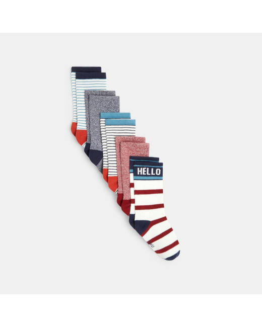 Chaussettes fantaisie (lot de 5) rouges garçon