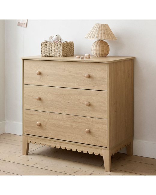 Commode 3 Tiroirs Cannelle