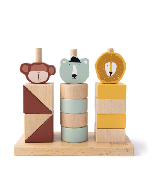 Jeu en bois à empiler all animals