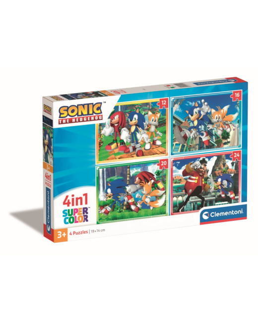 Puzzle Sonic - 1x12 + 1x16 + 1x20 + 1x24 pièces