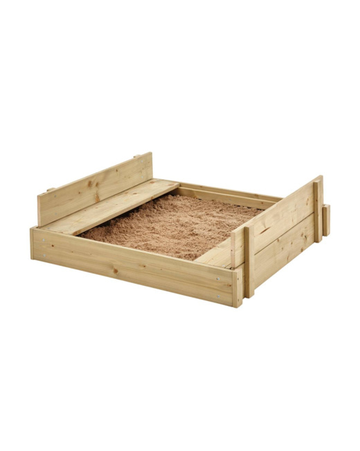 Bac à sable avec bancs