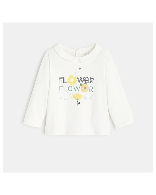 T-shirt Flower col claudine