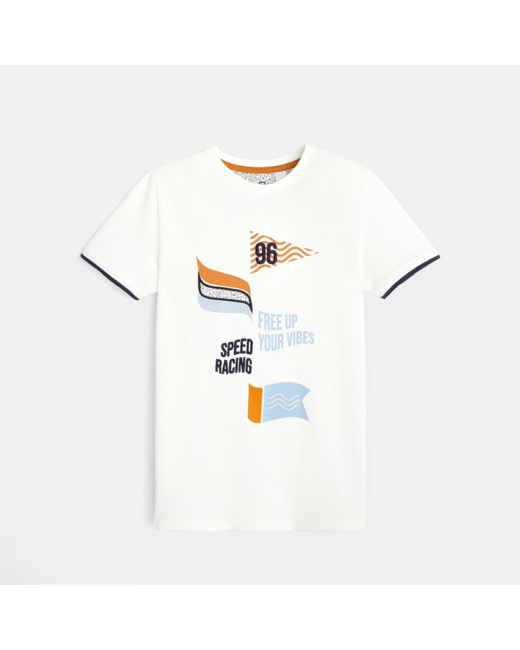 T-shirt à message blanc garçon