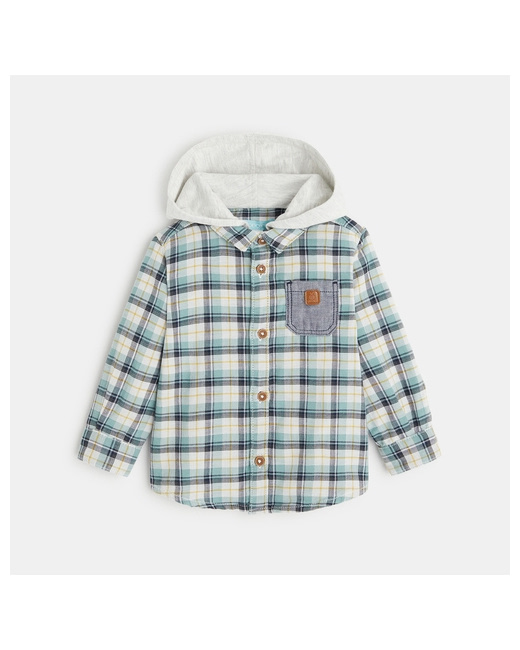 Chemise à carreaux à capuche
