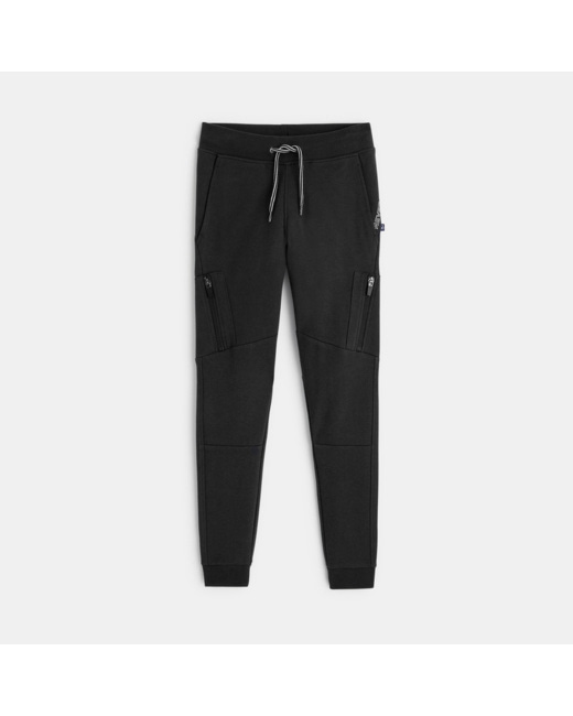 Pantalon de jogging molleton poches zippées gris garçon