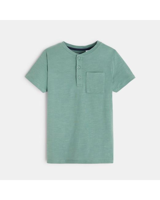 T-shirt tunisien uni vert garçon