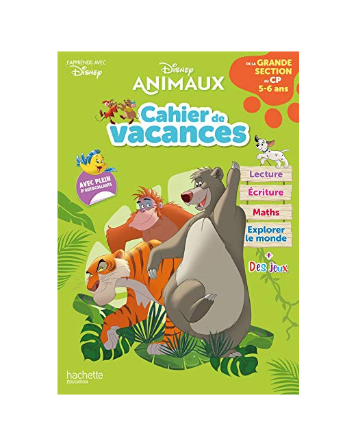 Disney animaux - De la Grande Section au CP - Cahier de vacances 2023