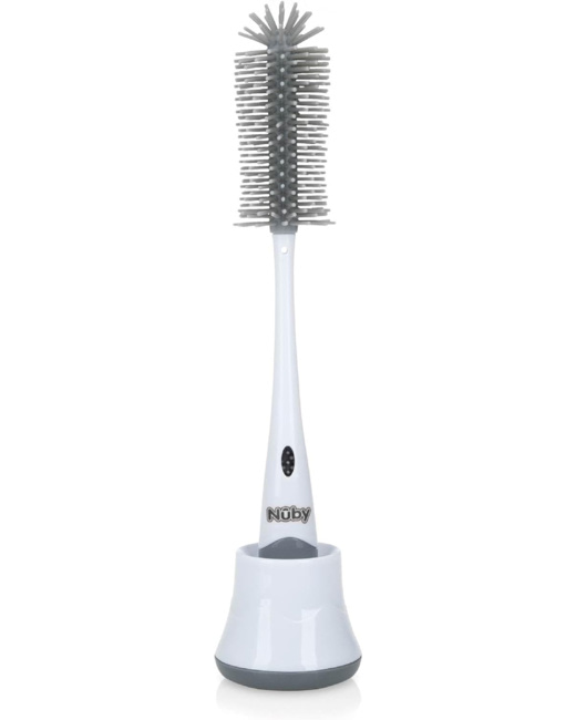 Brosse de Nettoyage pour Biberon et Tétine 2 en 1 avec Support Hygiénique