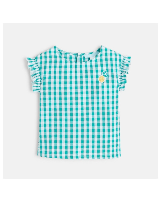 Blouse gaufrée à carreaux