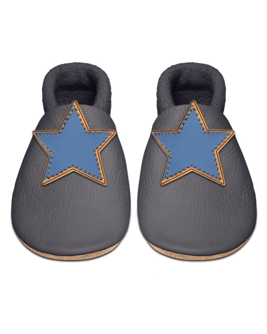 Chaussons bébé en cuir souple