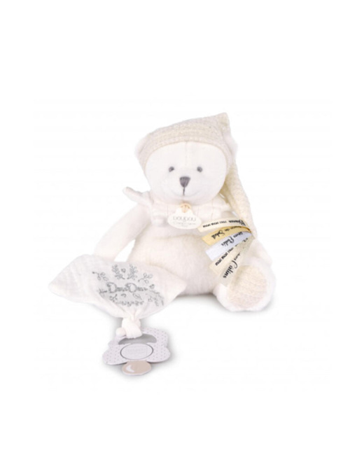 Peluche ours attache sucette