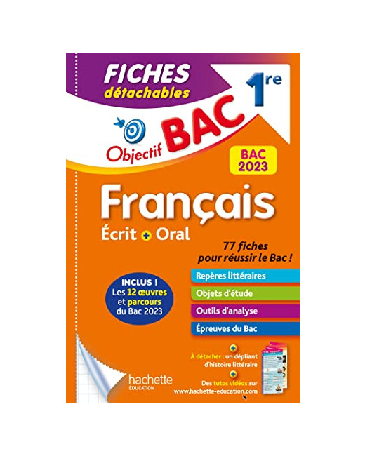 Objectif BAC Fiches détachables Français 1re BAC 2023