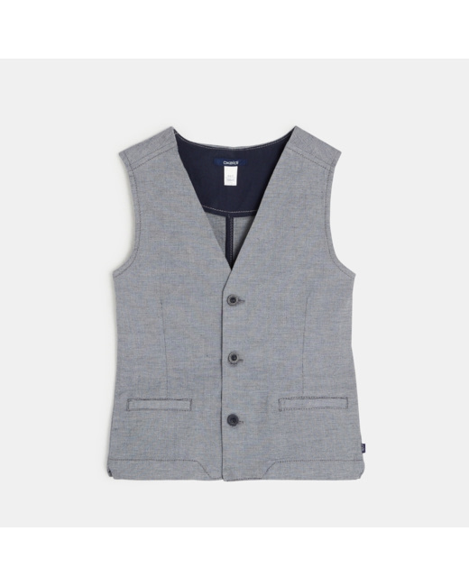 Gilet de costume turquoise garçon