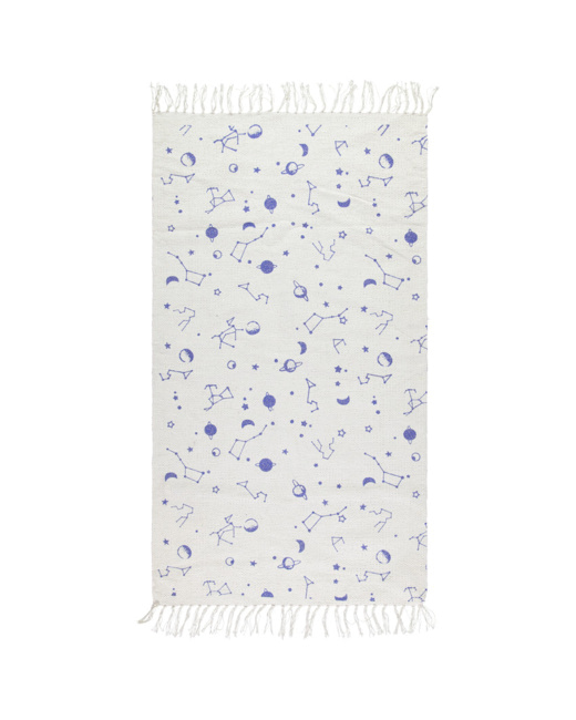 Tapis de chambre tissé imprimé planètes