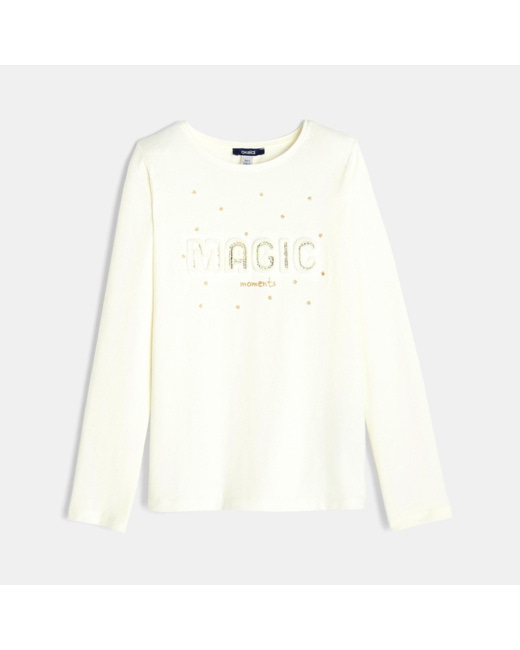 T-shirt à motif blanc fille