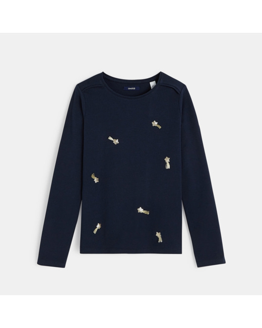 T-shirt fantaisie bleu fille