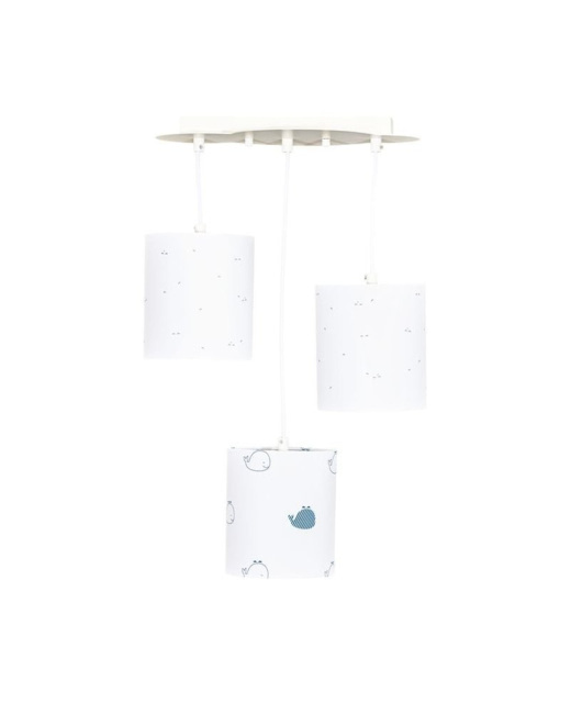 Suspension lumineuse trio Blue Baleine