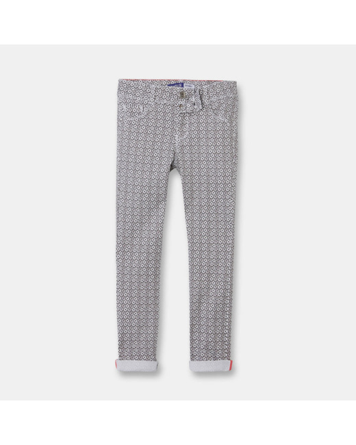 Pantalon skinny imprimé gris fille