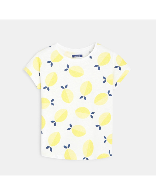 T-shirt imprimé jaune fille